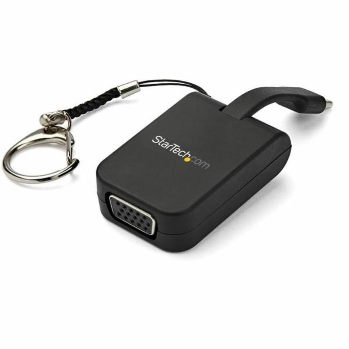 Adaptador USB C a VGA Startech CDP2VGAFC Negro Adaptador USB C a VGA Startech CDP2VGAFC Negro