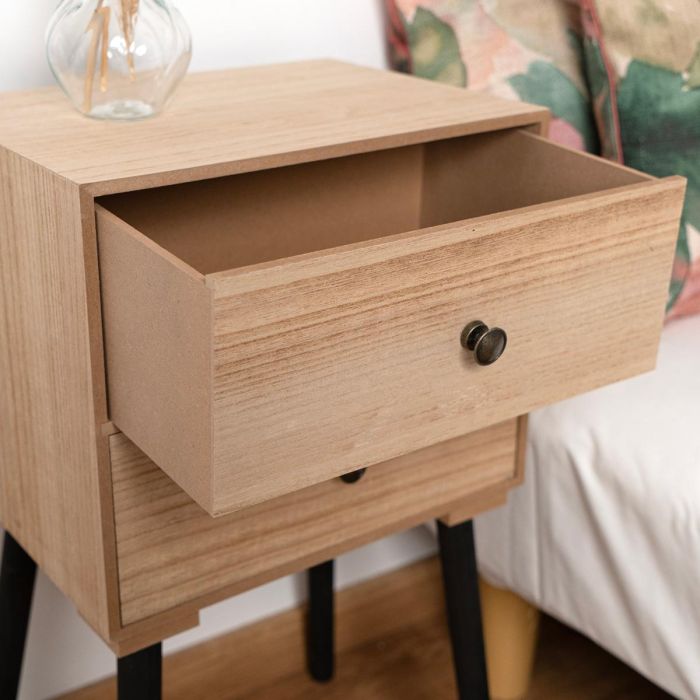 Vinthera Mesilla Moa MDF Natural Patas Pino 35x26x65 cm 4