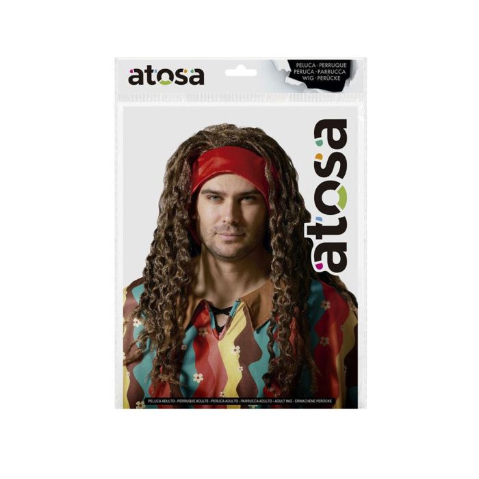 Peluca Castaño Hippie 1 Peluca Castaño Hippie 1