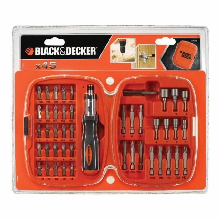 BLACK & DECKER Juego de atornillar de 45 piezas 1