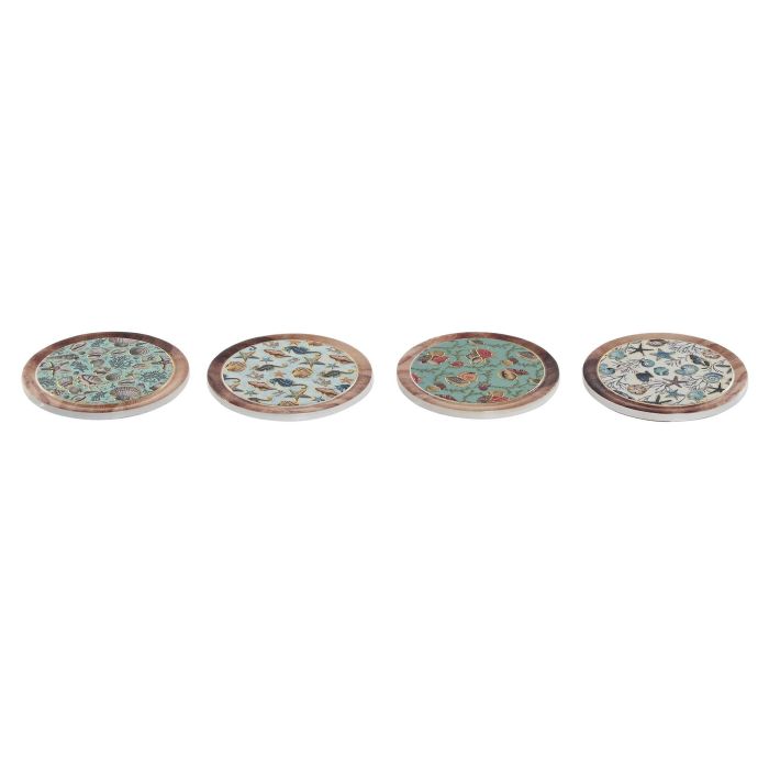 Posavasos Mediterraneo DKD Home Decor Azul Blanco 10.8 x 0.7 x 10.8 cm (72 Unidades) 2 Posavasos Mediterraneo DKD Home Decor Azul Blanco 10.8 x 0.7 x 10.8 cm (72 Unidades) 2