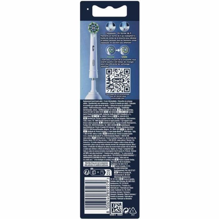Oral-B BRA1697932825072 Cepillos Acción cruzada Filamentos X (FR) x8 2