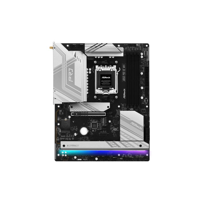 ASRock 90-MXBQL0-A0UAYZ Placa Base B850 Pro RS WiFi AM5 ATX para AMD Ryzen DDR5 Wi-Fi 6E 1