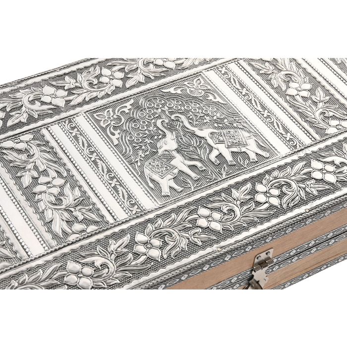Joyero Arabe DKD Home Decor Plateado Gris 20 x 8 x 38 cm (2 Unidades) 3