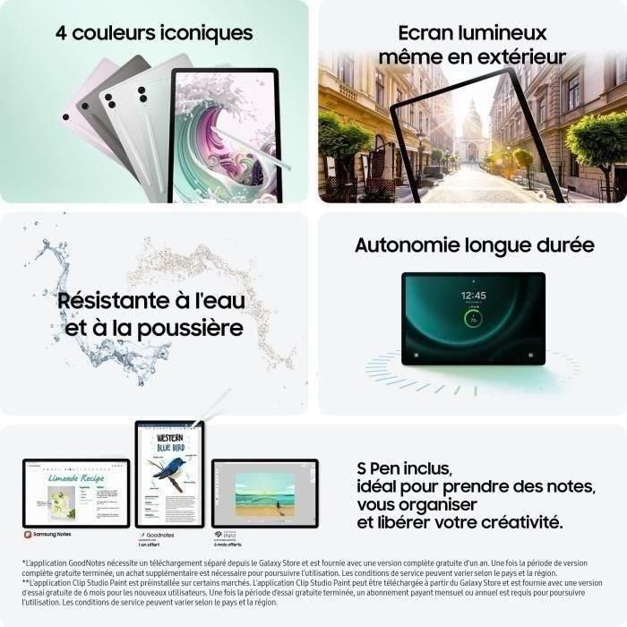 Tablet Samsung Galaxy Tab S9 FE+ 12.4"/ 12GB/ 256GB/ Octacore/ 5G/ Gris 4 Tablet Samsung Galaxy Tab S9 FE+ 12.4"/ 12GB/ 256GB/ Octacore/ 5G/ Gris 4