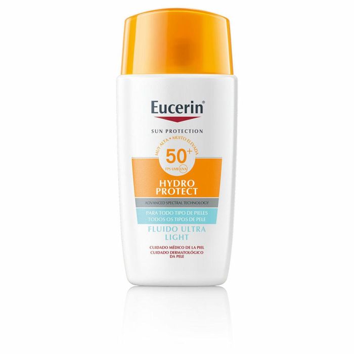 Eucerin Protector Solar Facial Fluido Sun Face Hydro Protect SPF50+ Hidratante Ultra-Ligero Waterproof Piel Grasa y Sensible 50 ml