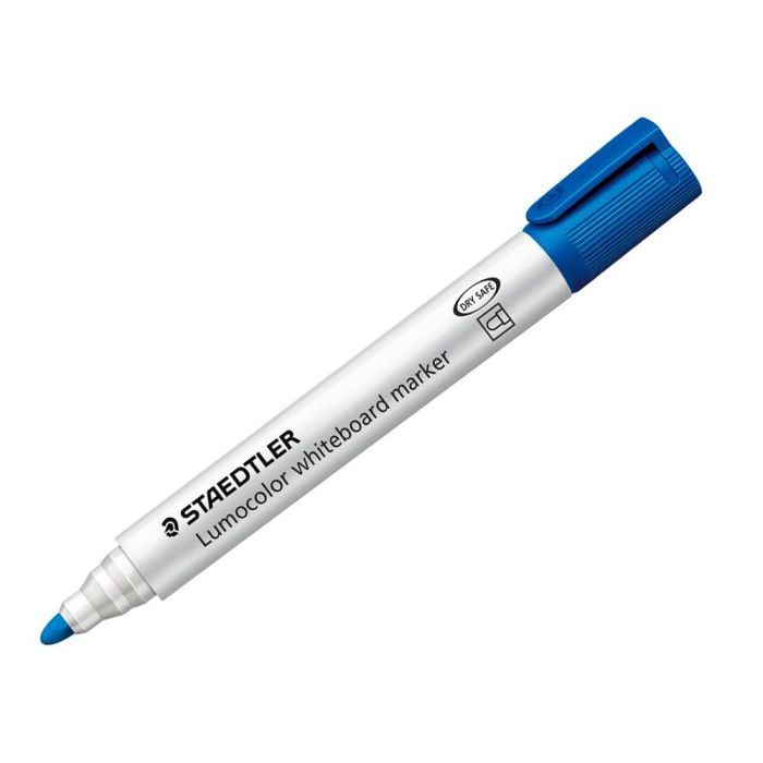 Rotulador Staedtler Lumocolor 351 Para Pizarra Blanca Punta Redonda 2 mm Recargable Color Azul 10 unidades 1