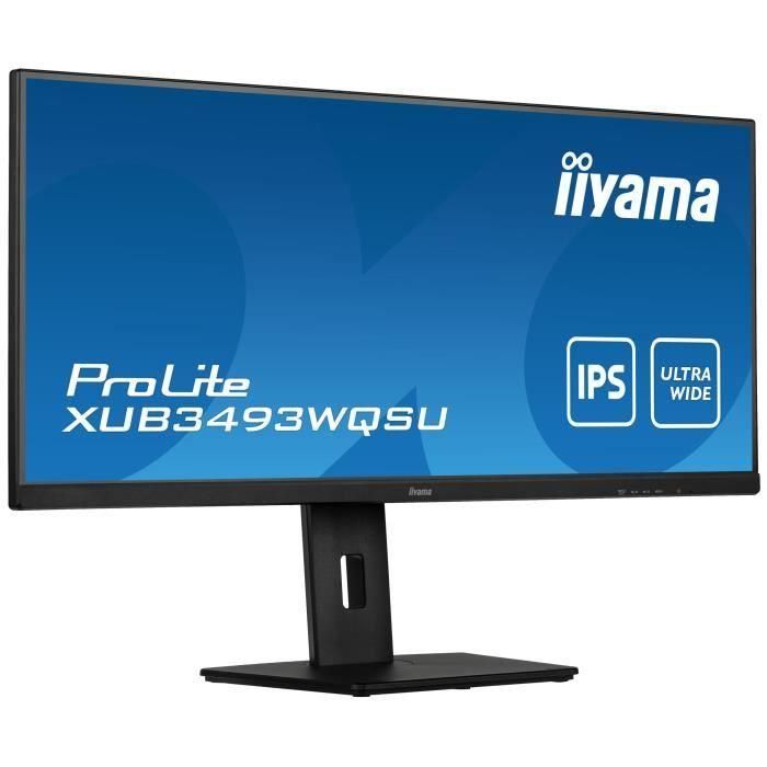 Iiyama ProLite XUB3493WQSU-B5 Monitor 34" IPS 75Hz 4ms HDMI USB DisplayPort Altavoces Regulable en Altura Giratorio Inclinable Iiyama ProLite XUB3493WQSU-B5 Monitor 34" IPS 75Hz 4ms HDMI USB DisplayPort Altavoces Regulable en Altura Giratorio Inclinable