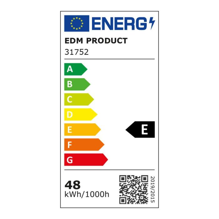 Regleta led 48w 6400k luz fria 4800lm 12x120x4,5cm edm 2