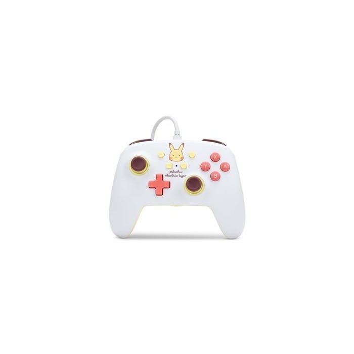 Power A 1522661-01 Mando con Cable Mejorado para Nintendo Switch - Diseño Pikachu, Botones Asignables, Cable USB-C 3m