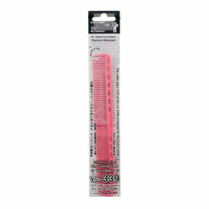 Y.S. Park 339 Peine Doble Normal Corte Fino Rosa 180mm | Flexible, Resistente al Calor 220ºC, Precisión Profesional