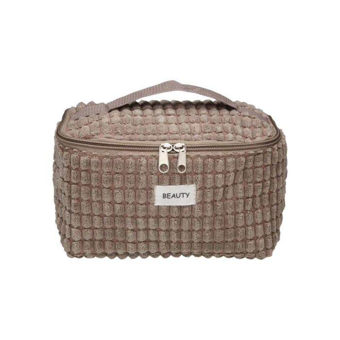 Neceser de Viaje Versa Corduroy Caqui Poliéster Textil 12 x 12 x 20 cm 1 Neceser de Viaje Versa Corduroy Caqui Poliéster Textil 12 x 12 x 20 cm 1