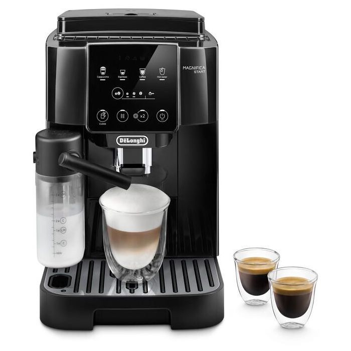 DeLonghi Cafetera Magnifica Automática de Grano a Taza Negra para Espresso y Capuchino