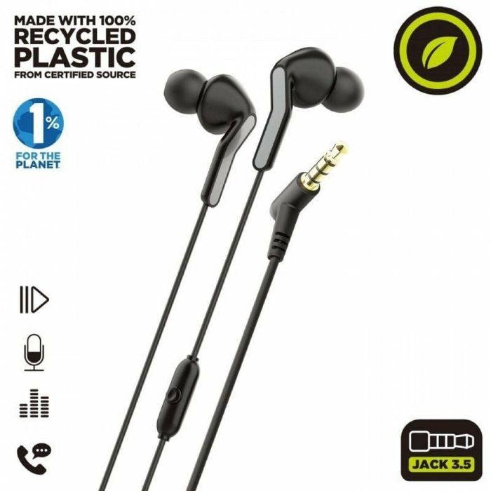 Auriculares con Micrófono Muvit MCHPH0004 Negro 4 Auriculares con Micrófono Muvit MCHPH0004 Negro 4