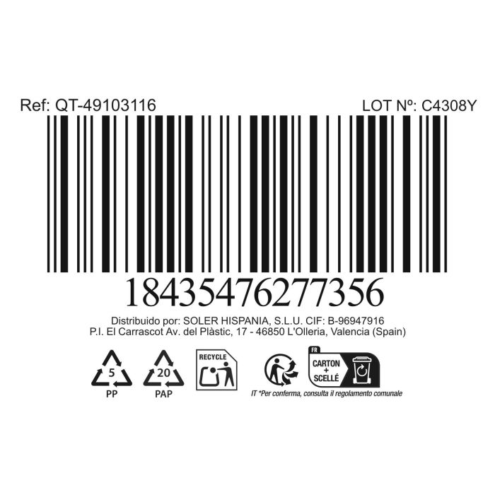 Cazo Hermes 16 cm (1.8L) Acero Inoxidable con Tapa - Inde (8 Unidades) 1 Cazo Hermes 16 cm (1.8L) Acero Inoxidable con Tapa - Inde (8 Unidades) 1