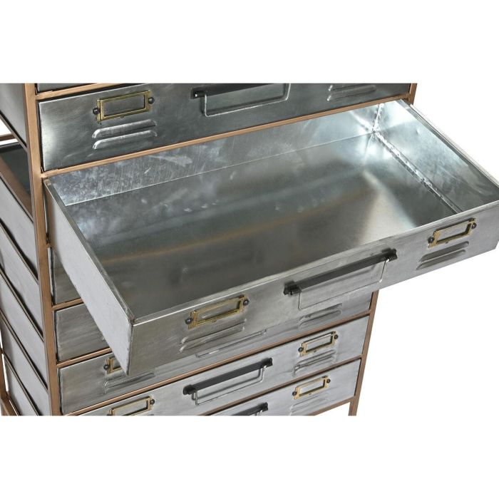 Cajonera Home ESPRIT Marrón Gris Plateado Natural Metal Abeto Loft 66 x 33,5 x 121 cm 4 Cajonera Home ESPRIT Marrón Gris Plateado Natural Metal Abeto Loft 66 x 33,5 x 121 cm 4