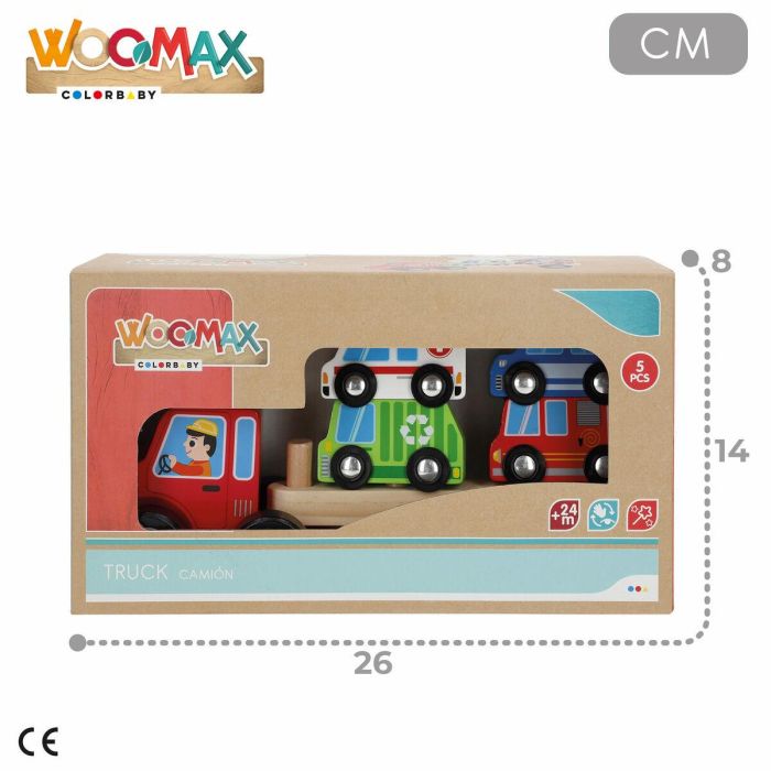 Camión Portavehículos y Coches 25 x 13 x 6 cm (6 Unidades) 1 Camión Portavehículos y Coches 25 x 13 x 6 cm (6 Unidades) 1