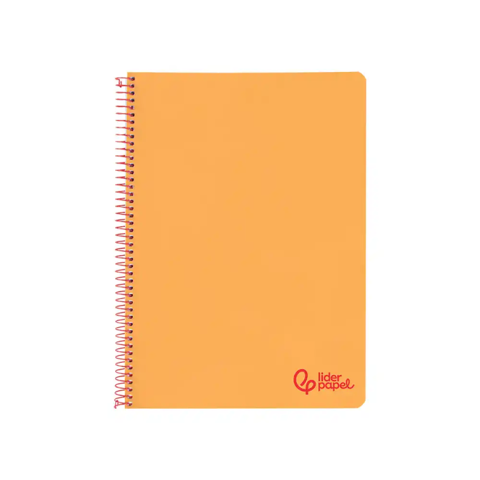 Liderpapel Cuaderno espiral Wonder A4 tapa plástico 80 hojas 90gr pauta ancha 3,5mm con margen color naranja 1