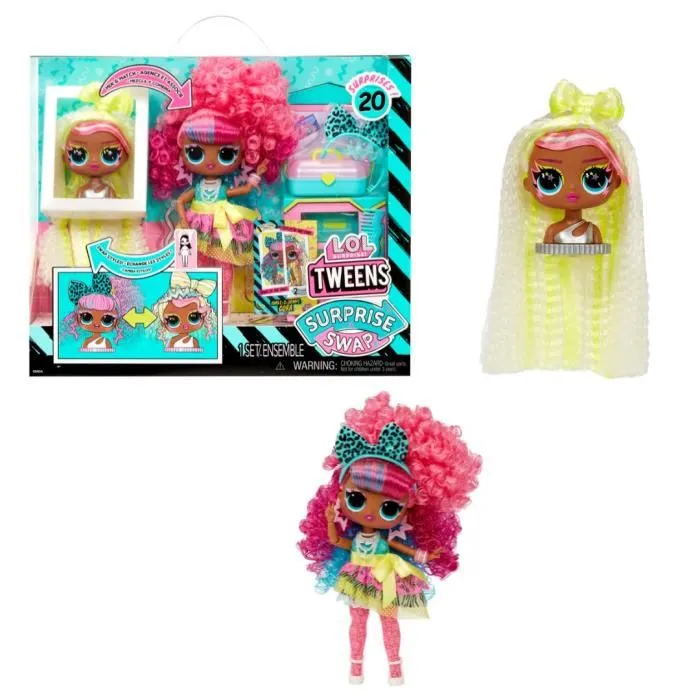 L.O.L. Surprise! Muñeca LOL Surprise Tweens Surprise Swap Fashion - Curls-2- Crimps Cora - Muñeca de 17 cm con mini cabezal de peinado y accesorios 0 L.O.L. Surprise! Muñeca LOL Surprise Tweens Surprise Swap Fashion - Curls-2- Crimps Cora - Muñeca de 17 cm con mini cabezal de peinado y accesorios 0