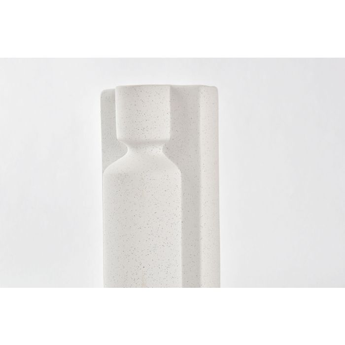 DKD Home Decor Jarrón Scandi Decorativo Cerámica Blanco, Alto 23.5 cm, Ancho 14 cm, Largo 11.5 cm, Set de 4 Unidades 2