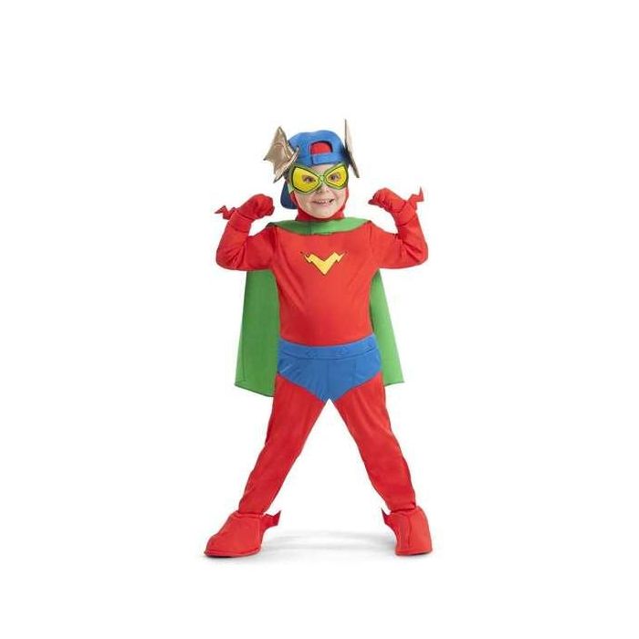 My Other Me Disfraz Kid Fury, set completo con gorra, antifaz, pasamontañas, mono, capa, guantes y cubrebotas. Talla 7-9 años, Multicolor. 1