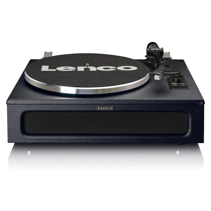 Lenco LS-430BK Tocadiscos de tracción por correa con Bluetooth 5.0 y Altavoces, 33/45 RPM, Imitación Piel, Negro 22