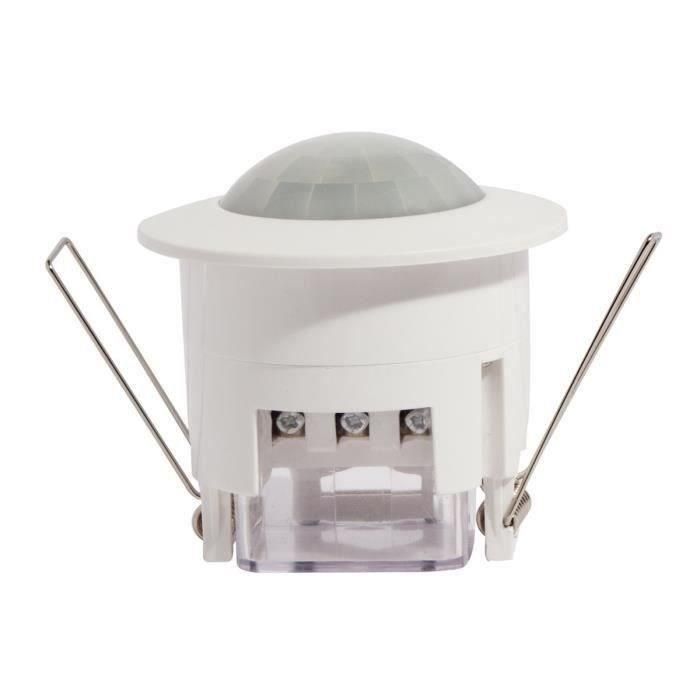 Chacon Detector de movimiento empotrado 360°, temporizador 10s-7min, ahorro energía Chacon Detector de movimiento empotrado 360°, temporizador 10s-7min, ahorro energía