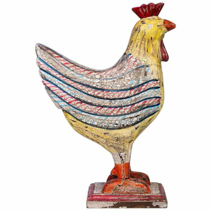 Figura Decorativa Alexandra House Living Madera de mango Gallo 15 x 41 x 31 cm 6