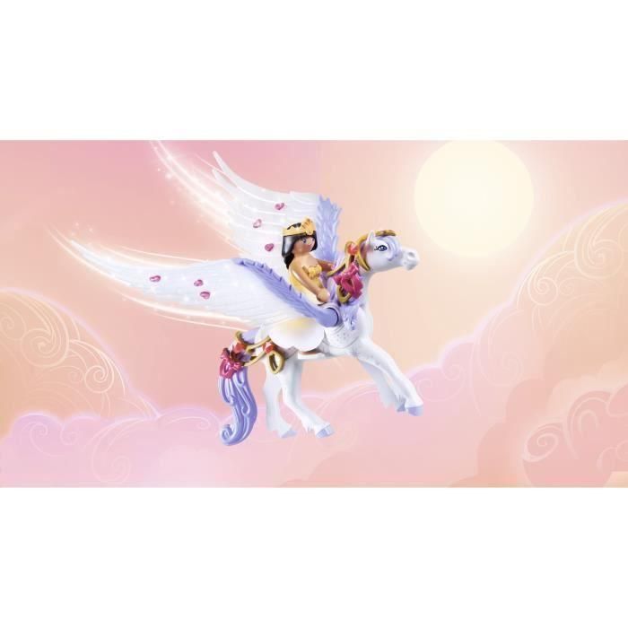 PLAYMOBIL 71361 Caballo alado para decorar - Princesa Mágica - Con una princesa, un caballero y un arcoiris para decorar - A partir de 4 años 5