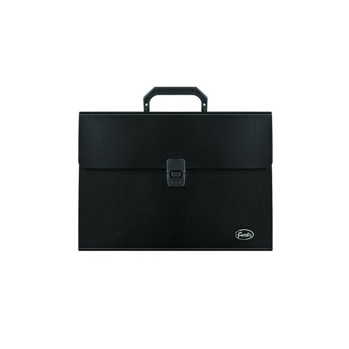 Clasificador Acordeon Forofis Pp Opaco A4 13 Dptos Con Asa Y Broche Negro