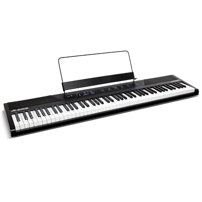 Alesis Concert Piano Digital 88 Teclas Semi-Contrapesadas Sensibles a la Velocidad con 10 Voces Premium y Altavoces de 20W 1 Alesis Concert Piano Digital 88 Teclas Semi-Contrapesadas Sensibles a la Velocidad con 10 Voces Premium y Altavoces de 20W 1