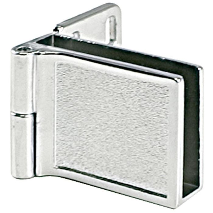 Hafele Juego de Bisagras para Puerta de Cristal Interior, Acabado Cromo, 40x30 mm, Diseño Robusto para Fijación de Vidrio con Ajuste Preciso