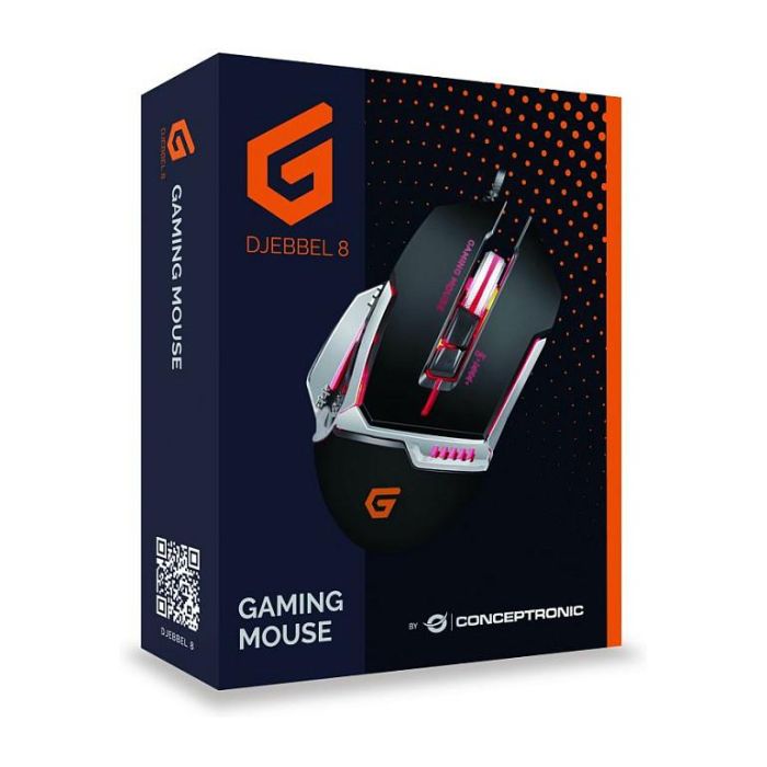 Conceptronic Ratón Gaming DJEBBEL02B Óptico 4000 DPI Programable Ergonómico para Juego 7