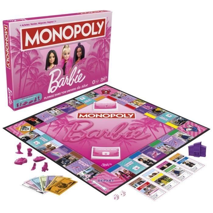 Monopoly: Edición Barbie, juego de mesa de 2 a 6 jugadores, juegos para la familia, a partir de 8 años 5 Monopoly: Edición Barbie, juego de mesa de 2 a 6 jugadores, juegos para la familia, a partir de 8 años 5
