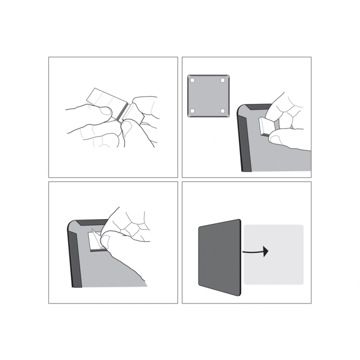 Nobo Pizarra Magnética Blanca para el Hogar 360x360 mm 3