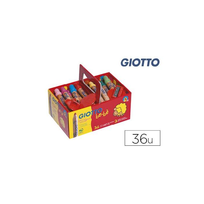 Lapices De Colores Giotto Bebe Super Schoolpack De 36 Unidades + 3 Sacapuntas