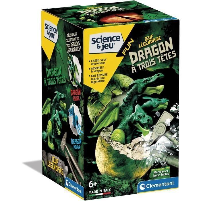 Clementoni CLE8005125527328 Sciences and Play: Huevo Legendario de Dragón de Tres Cabezas 1 Clementoni CLE8005125527328 Sciences and Play: Huevo Legendario de Dragón de Tres Cabezas 1