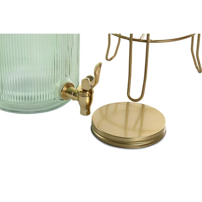 Dispensador de Agua Home ESPRIT Verde Dorado Metal Cristal 4 L 16 x 16 x 24,6 cm 2 Dispensador de Agua Home ESPRIT Verde Dorado Metal Cristal 4 L 16 x 16 x 24,6 cm 2