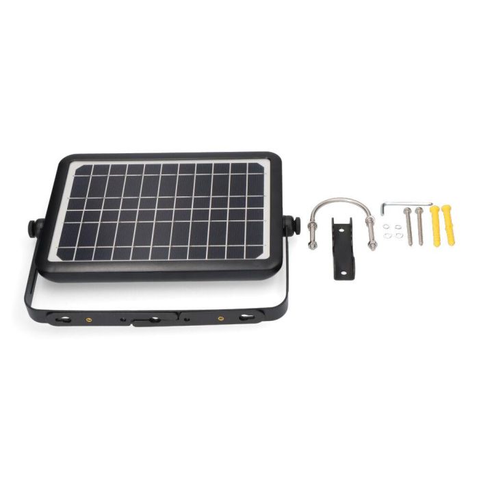 Aplique solar 10w 1150lm recargable. sensor presencia (2-8m) color negro 27,5x19,6cm edm 5