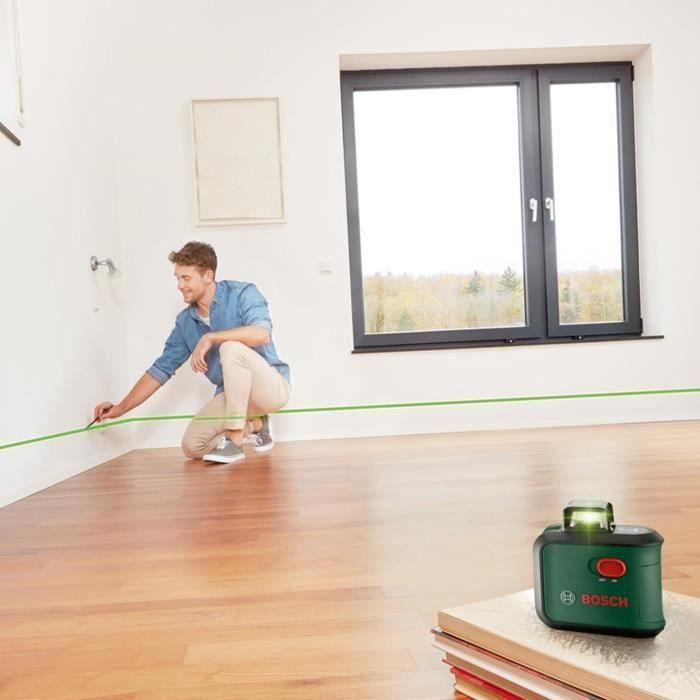 Láser de línea AdvancedLevel 360 de Bosch (láser de 3 líneas con láser de 360° para alineación en toda una habitación, en caja 3