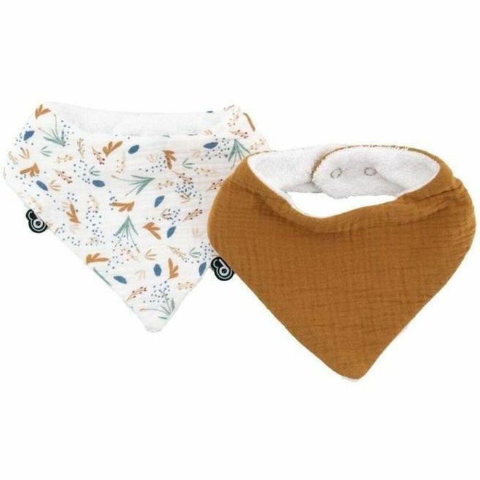 Domiva DOM3700948338490 Pack de 2 Baberos Bandana de Muselina, Estampado Caramelo al Agua, Talla Única