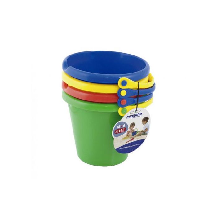 Miniland Juego Cubo Set 4 Unidades Arena y Nieve Máxima Resistencia Durabilidad Uso Colectivo