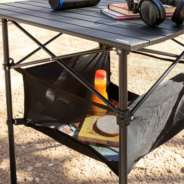 Mesa de Camping Plegable con Cesta y Funda Folble InnovaGoods 8 Mesa de Camping Plegable con Cesta y Funda Folble InnovaGoods 8