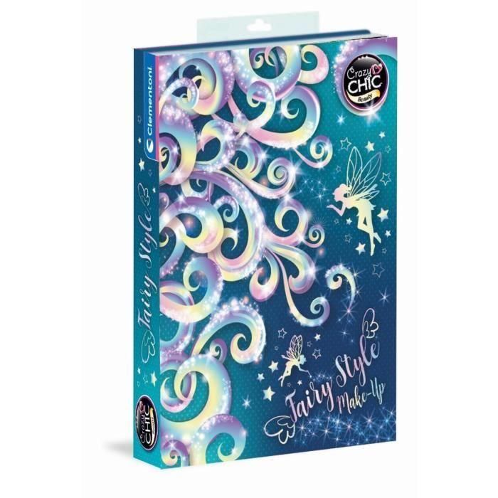 Clementoni CLE8005125186969 Paleta de Maquillaje Estilo Hada Crazy Chic con Espejo Integrado para Niñas 1