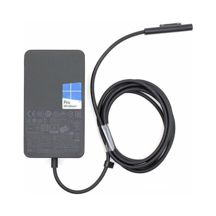 Microsoft Adaptador de Corriente Original 65W para Microsoft Surface; Cargador Rápido con Puerto USB para Carga Simultánea de Otros Dispositivos, UE