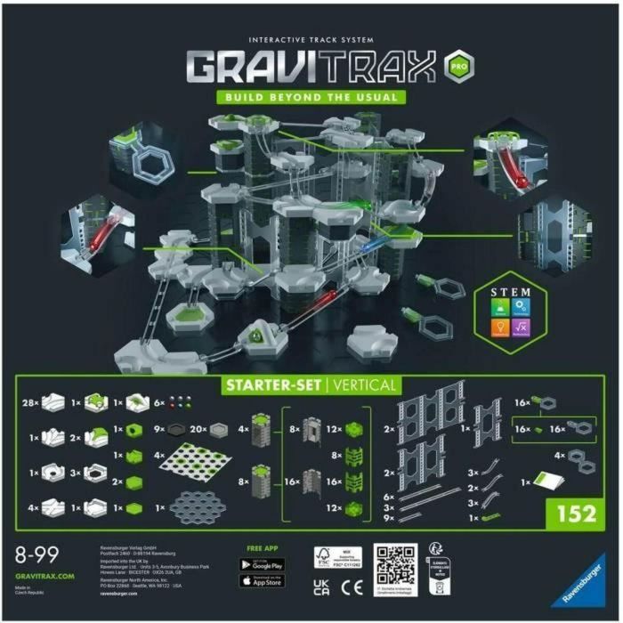 GraviTrax PRO Starter Set Vertical, 152 piezas - Circuito de mármol, Circuito de mármol para construir, 8 años, 22426, Ravensburger 1 GraviTrax PRO Starter Set Vertical, 152 piezas - Circuito de mármol, Circuito de mármol para construir, 8 años, 22426, Ravensburger 1