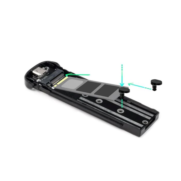 Caja Externa para Disco SSD M.2 NVMe TooQ TQE-2201R/ USB 3.1 Gen2/ Sin tornillos 1 Caja Externa para Disco SSD M.2 NVMe TooQ TQE-2201R/ USB 3.1 Gen2/ Sin tornillos 1