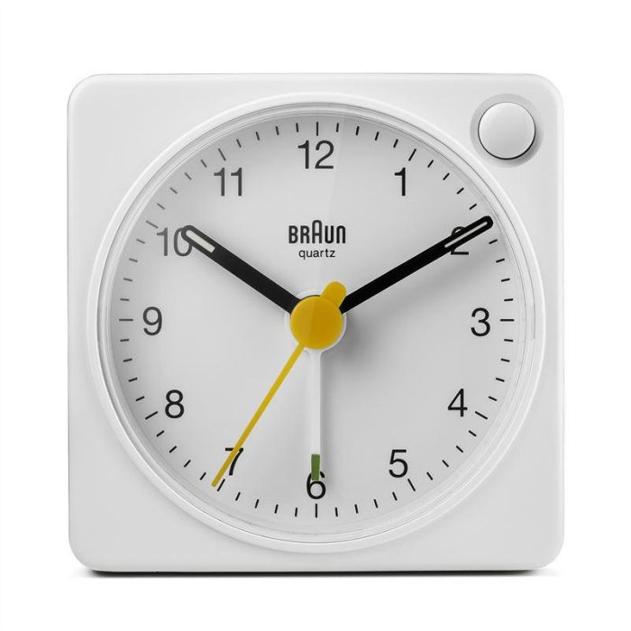 Reloj Despertador Clásico Analógico Blanco BRAUN BC-02-XW 2