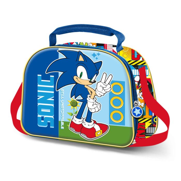 Bolsa Portamerienda 3D Unstoppable Sonic The Hedgehog - SEGA Azul