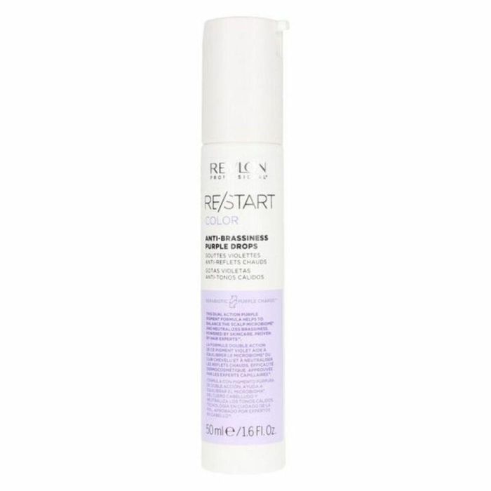 Revlon .Y005 RE-START Color Anti-Brassiness Purple Drops - Gotas Neutralizantes Pigmentos Púrpura para Cabello Rubio y Teñido, con KERABIOTIC OXI GUARD™, 50 ml 1 Revlon .Y005 RE-START Color Anti-Brassiness Purple Drops - Gotas Neutralizantes Pigmentos Púrpura para Cabello Rubio y Teñido, con KERABIOTIC OXI GUARD™, 50 ml 1